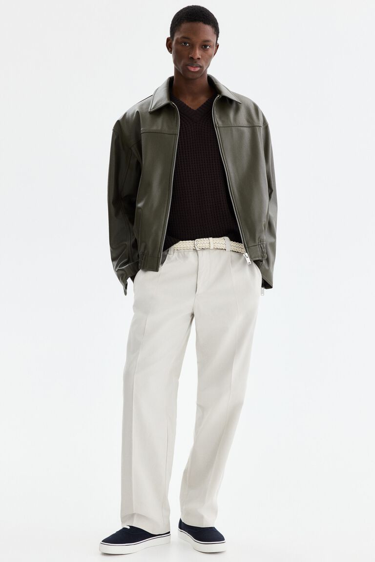 Relaxed Fit Cotton and lyocell tailored trousers