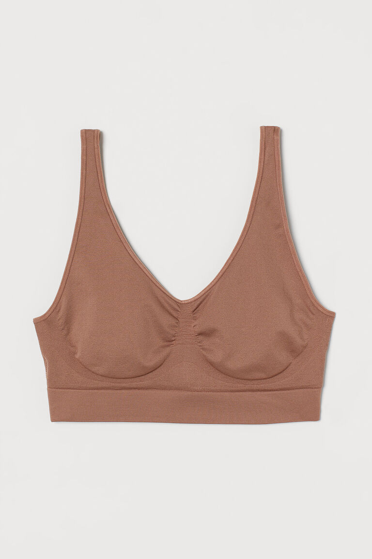 Seamless padded bra