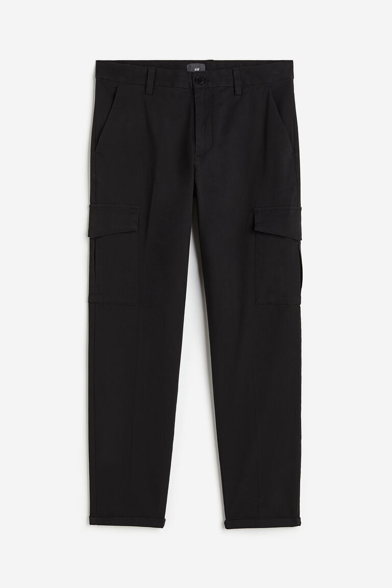 Hi-Rise Cargo Crop (Black)