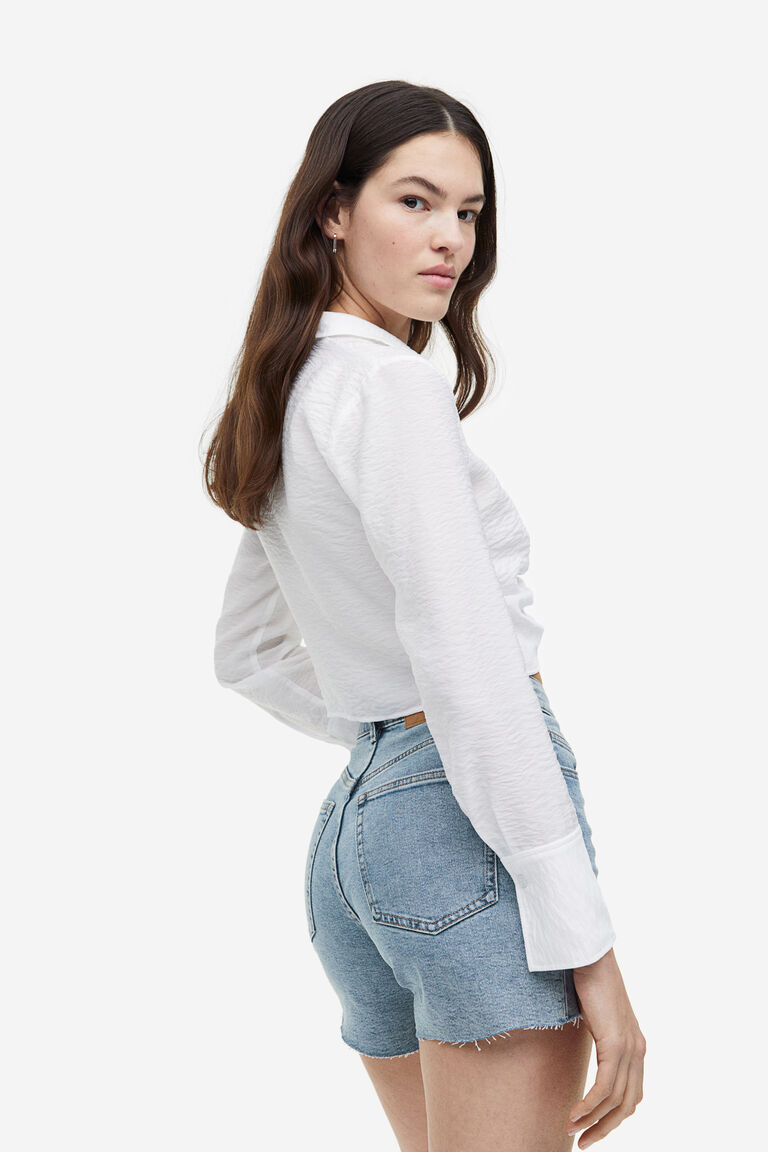 Vmtess Mid Rise Short Denim Shorts Light Blue Denim