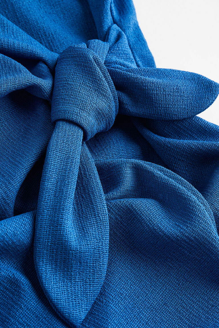 V-Neck Wrap Wool Dress