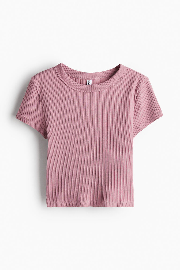 Ribbed Detail Lightly Transparent Shirt