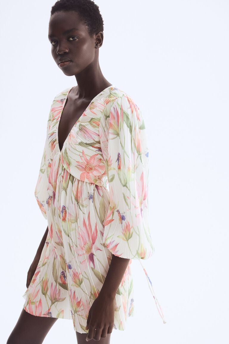 ADEAM 2020年 春夏 Long Sleeve Plisse Dress Plissé dress