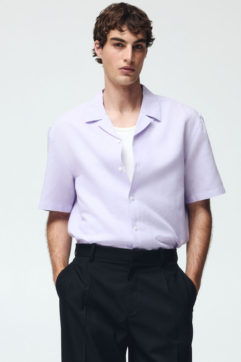 Relaxed Fit Linen-blend resort shirt