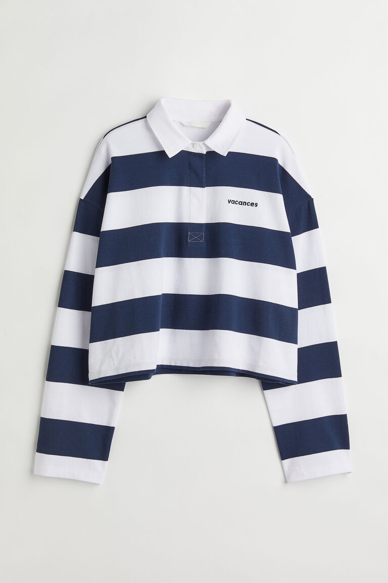 Cropped rugby shirt