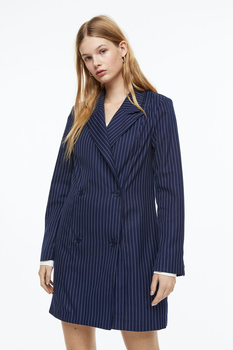 Silky Knit Double Breasted Blazer Dress 244222 main image 0