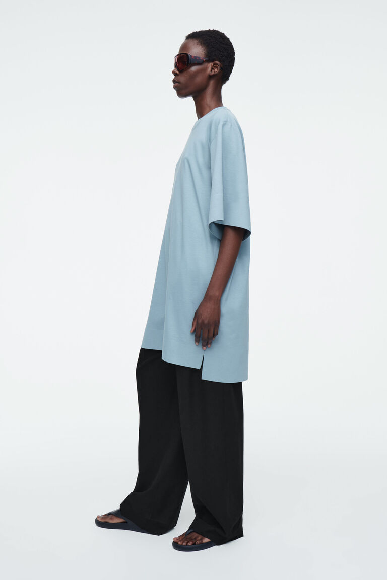 LONGLINE CREW-NECK T-SHIRT