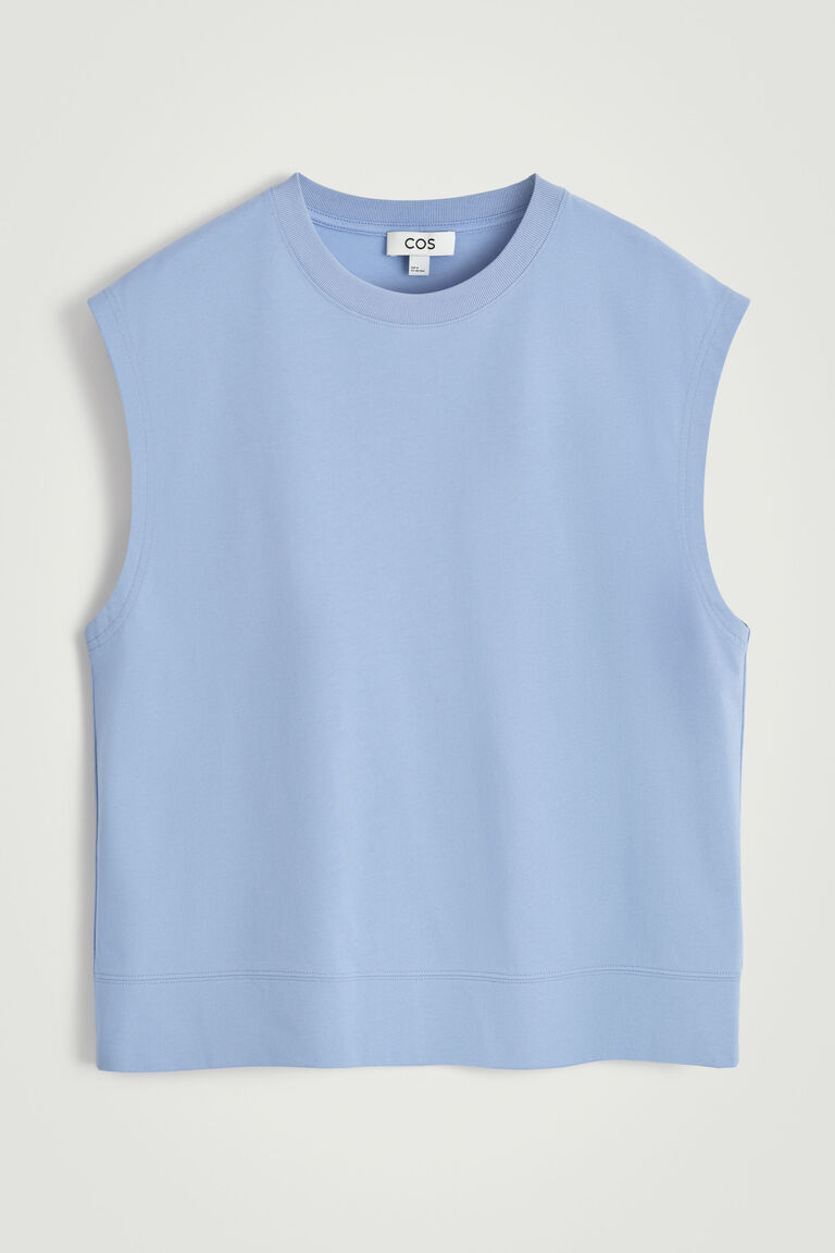 RELAXED COTTON-CREPE TANK TOP