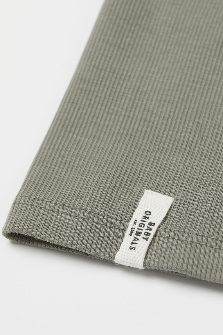 Ribbed cotton tube scarf