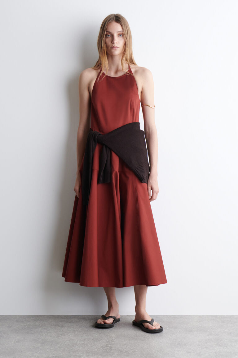 PIMA COTTON HALTERNECK DRESS