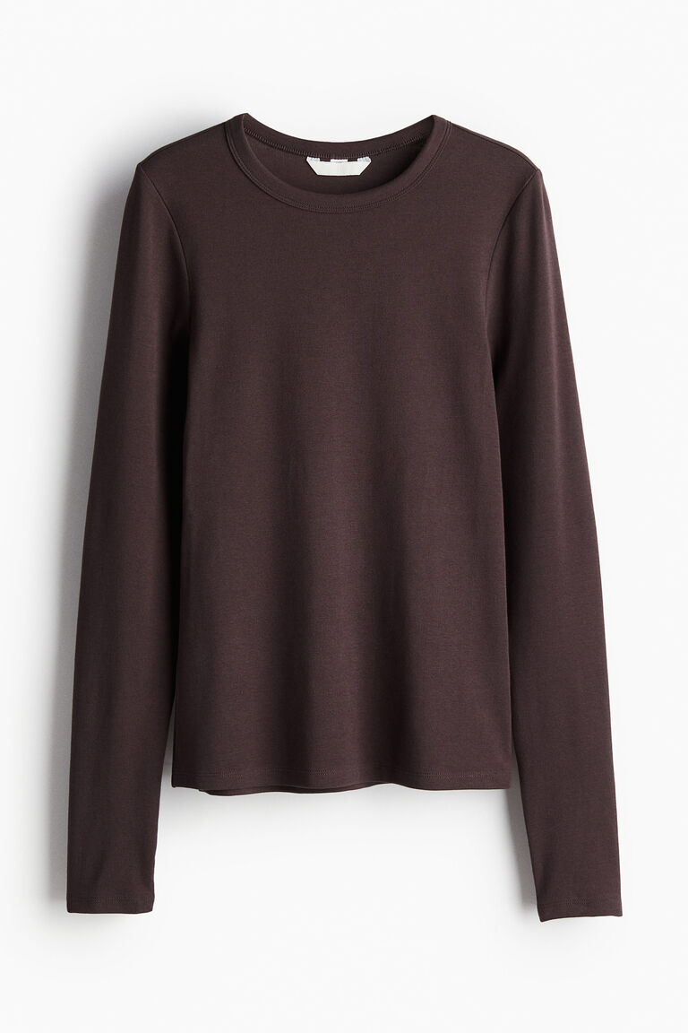 Long-sleeved jersey top