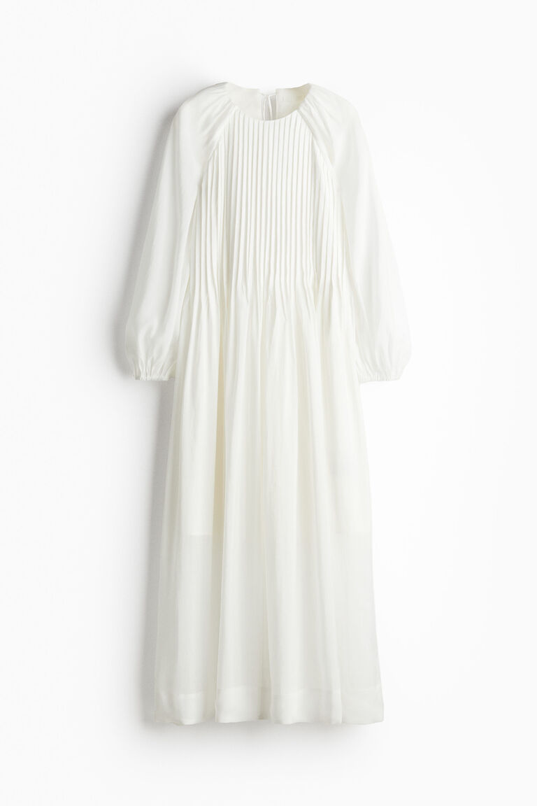 Pintucked maxi dress