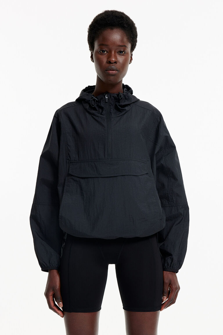 Waterrepellent popover jacket
