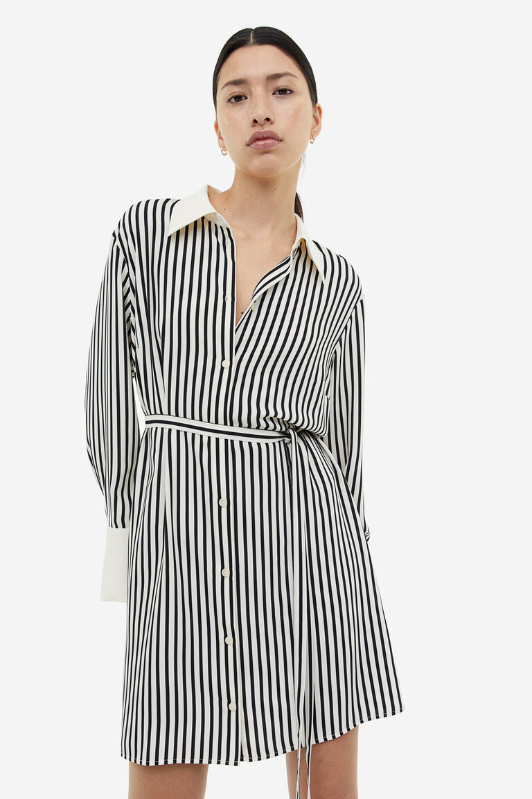 Tiebelt shirt dress