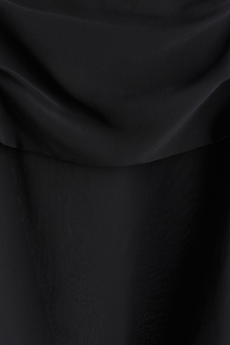 Crinkled Chiffon Hip-Length Top 65551