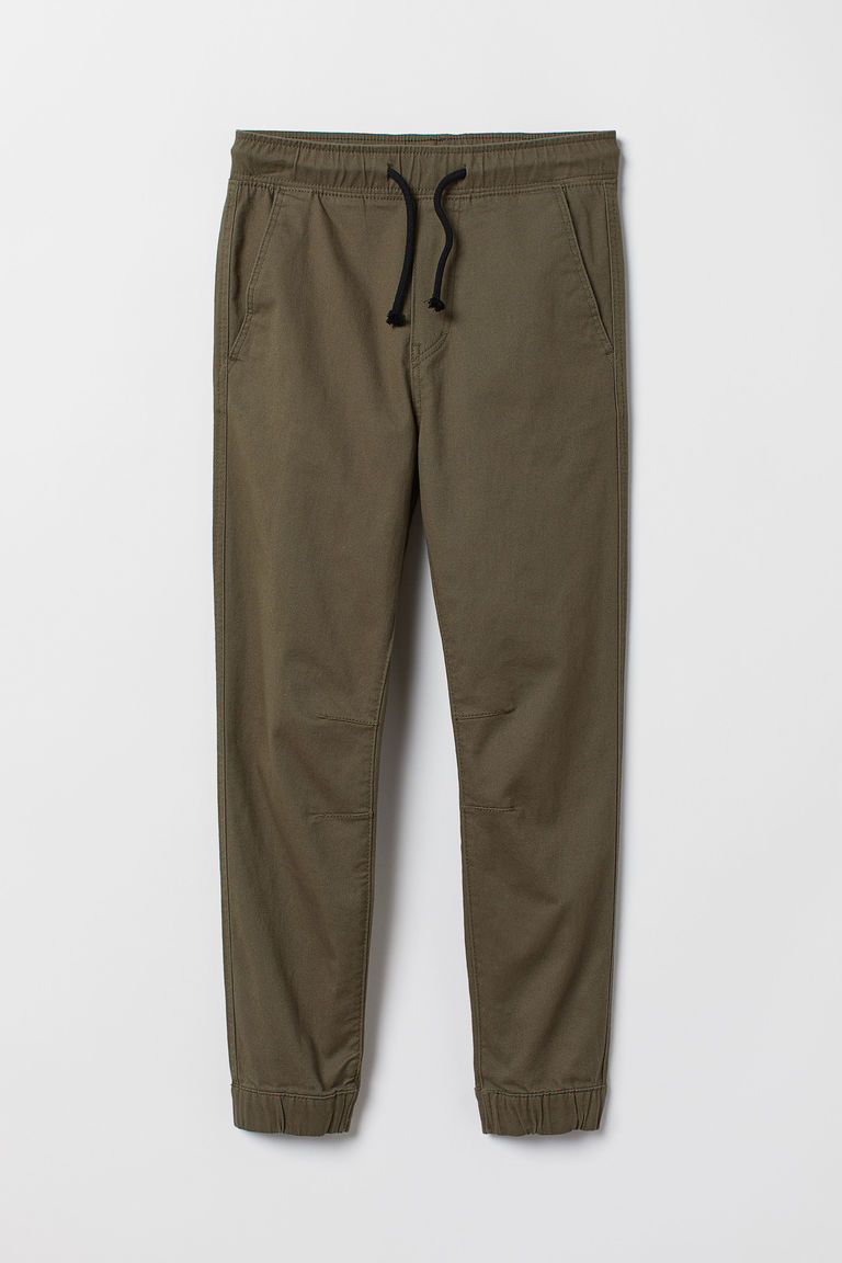 Cotton twill joggers