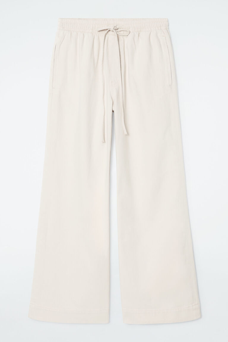 WIDE-LEG FLUID DENIM TROUSERS