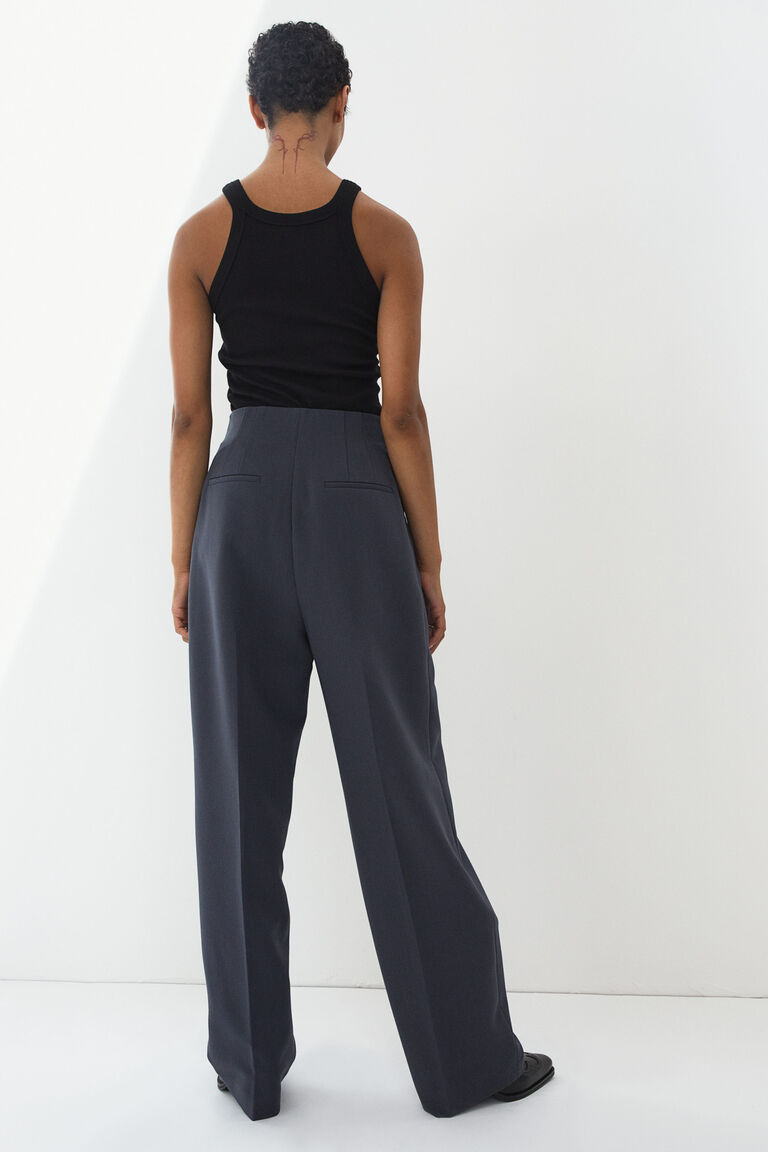 Tailored High-Waisted Wool Trousers