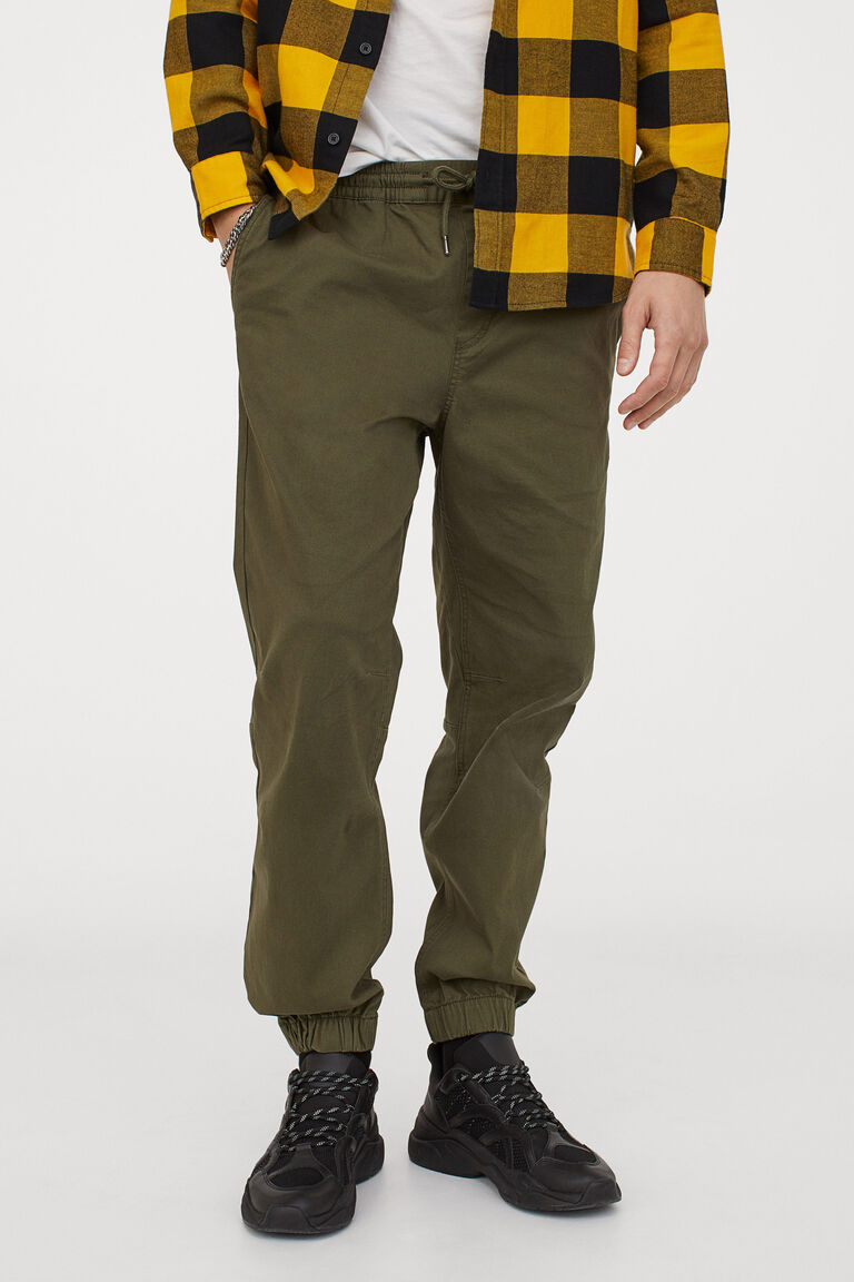 Cotton twill joggers