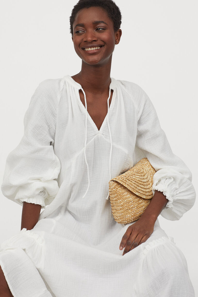 H&m cotton kaftan dress Clearance