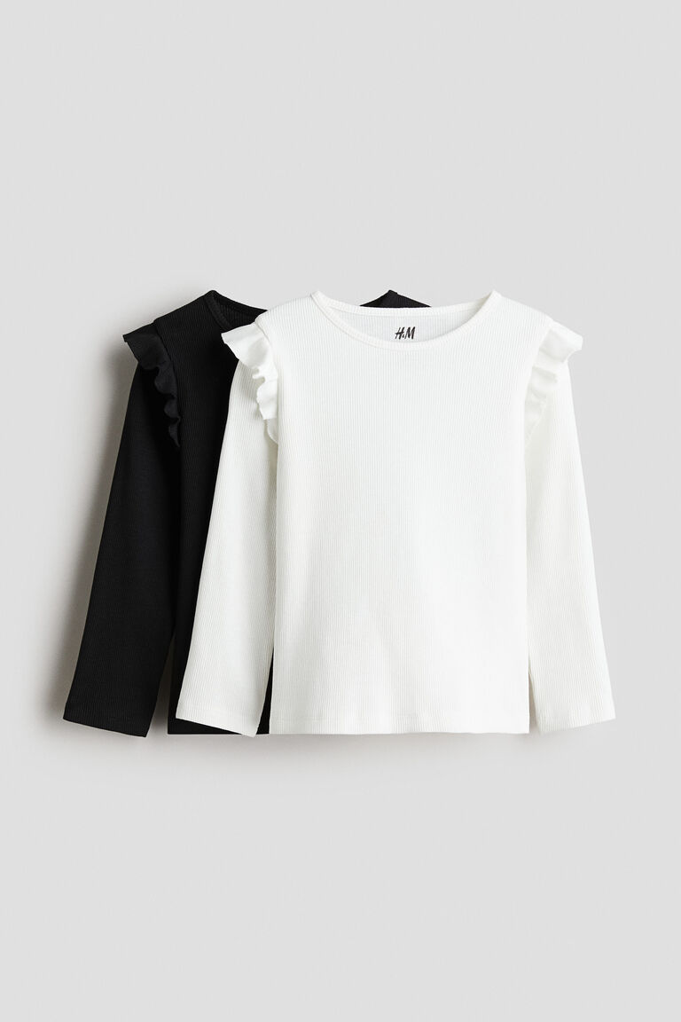 2-pack ribbed cotton tops