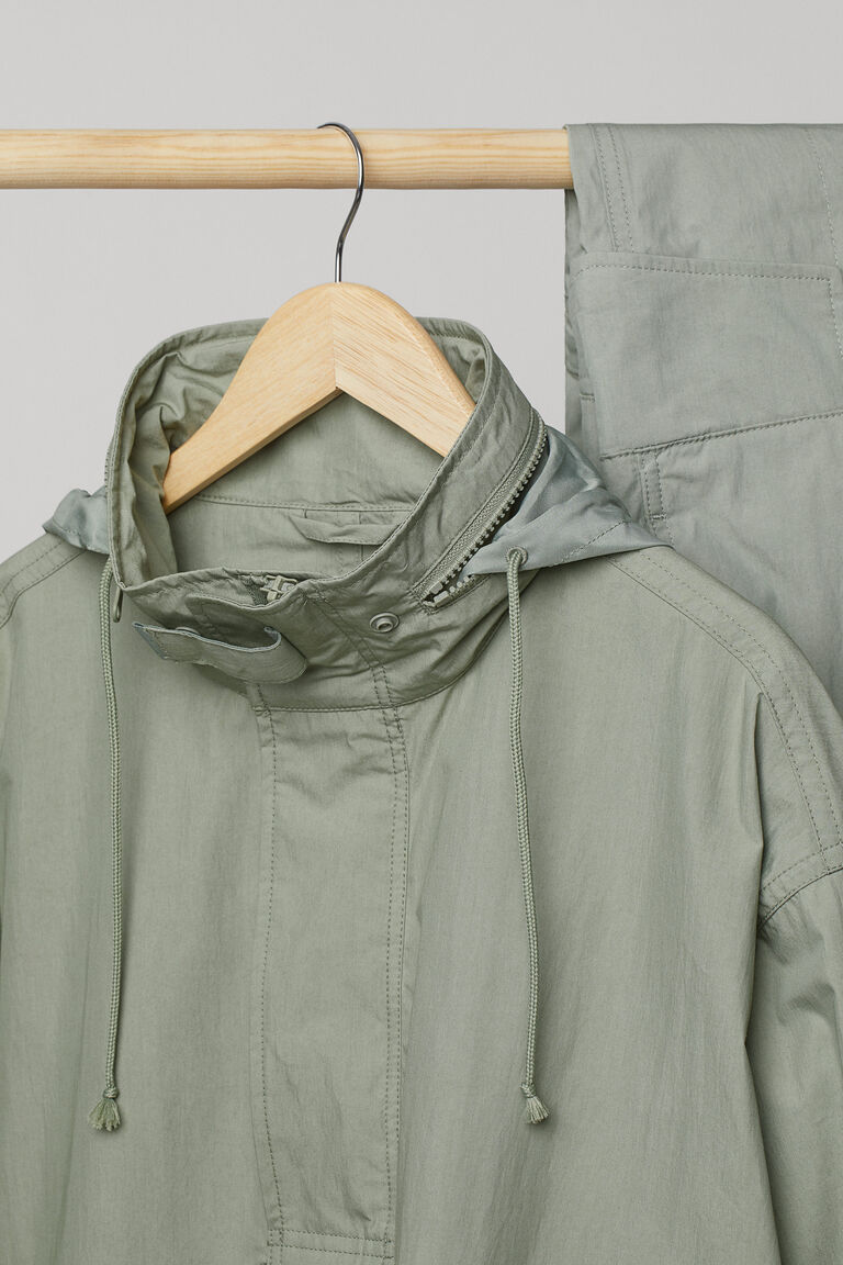 Waterrepellent popover jacket