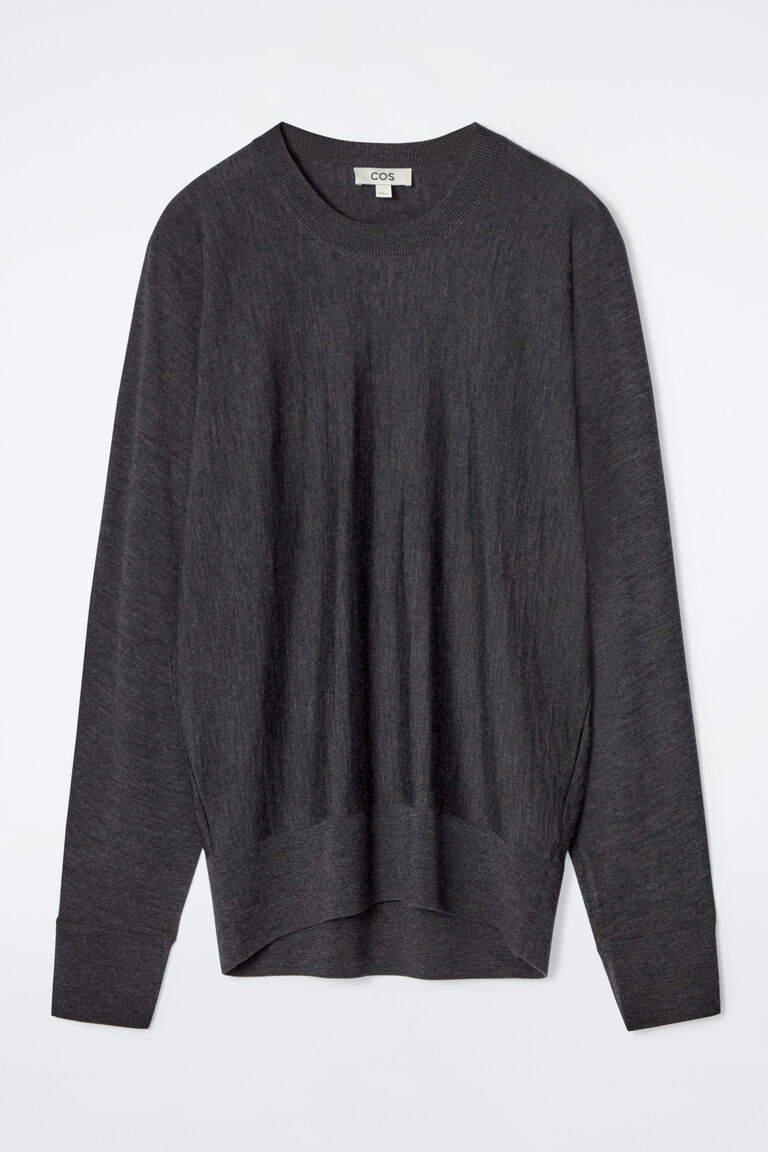 ROUNDED MERINO WOOL JUMPER