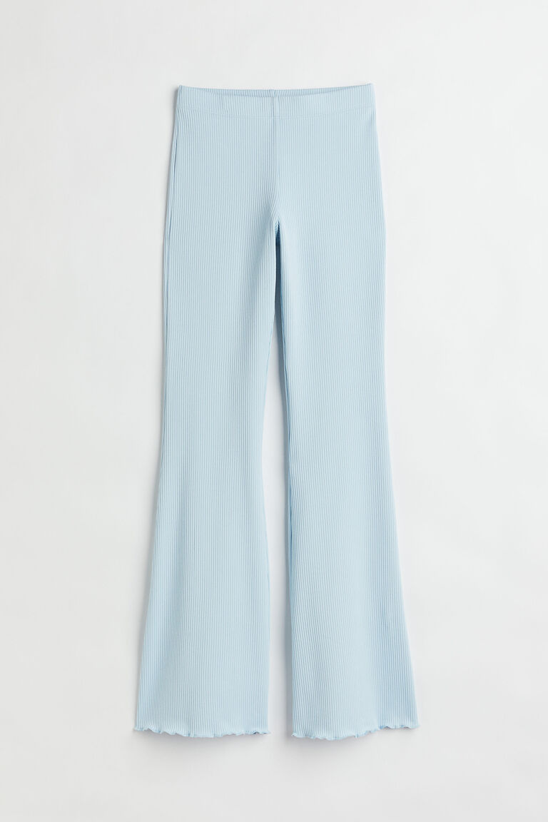 RIBBED STEEL KNIT TROUSERS
