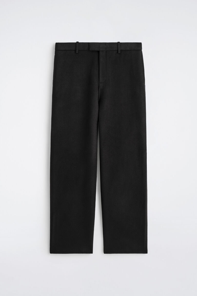WOOL RELAXED-FIT STRAIGHT-LEG TROUSERS