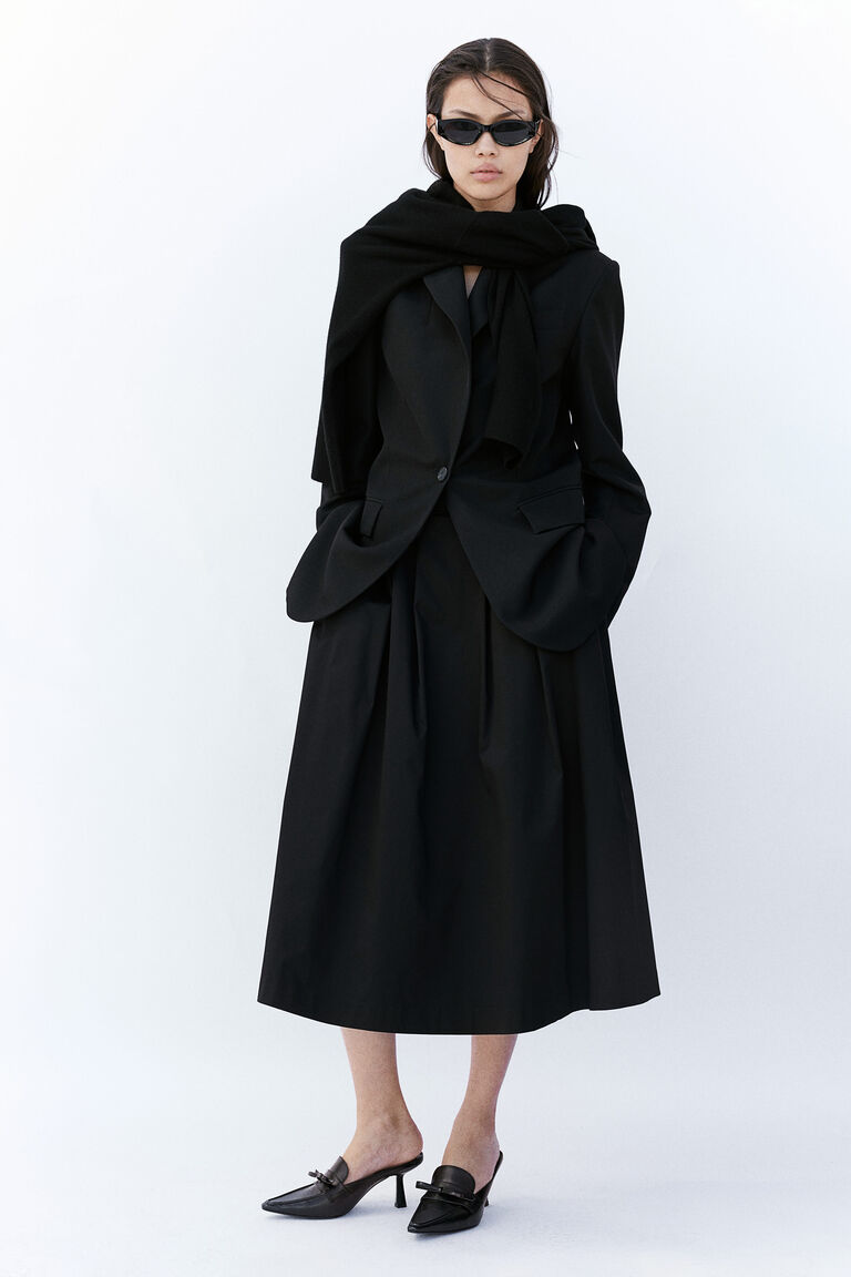 Satin pleated skirt main image 0