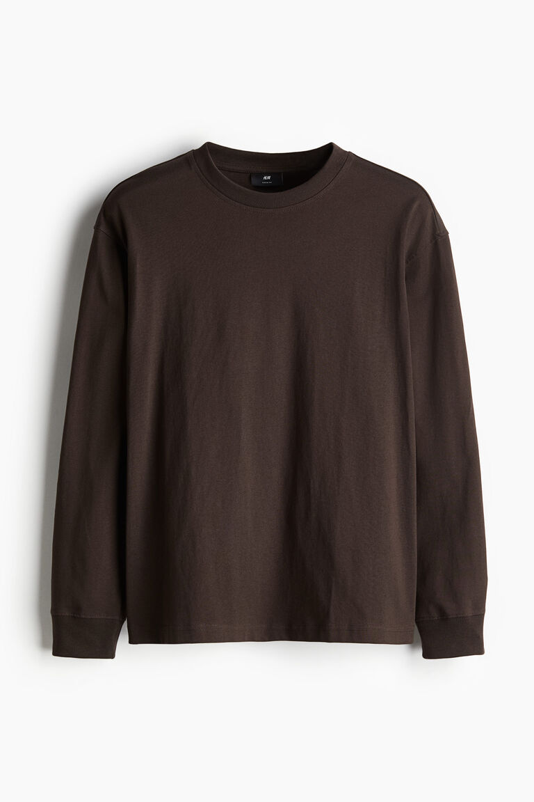 Loose Fit Jersey Top in Original Black