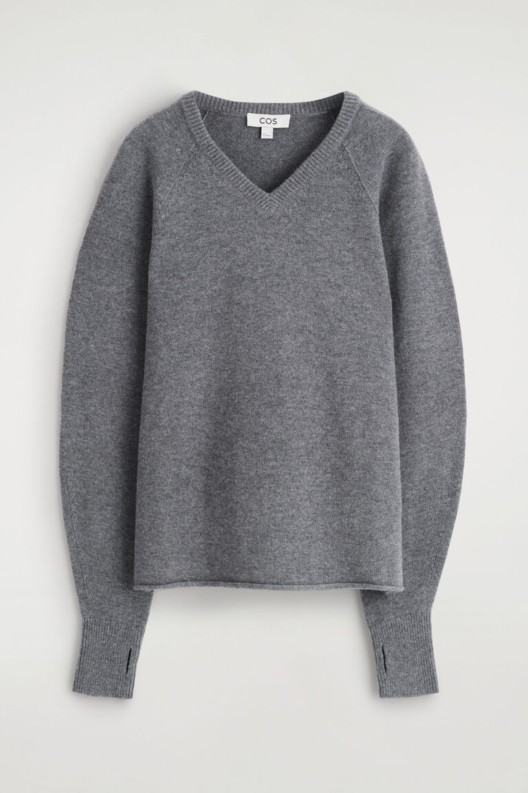 MERINO WOOL V-NECK JUMPER