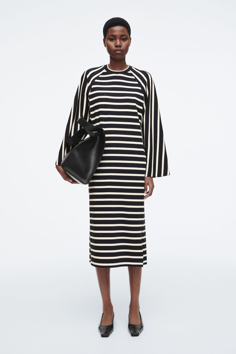 JERSEY MIDI COLUMN DRESS