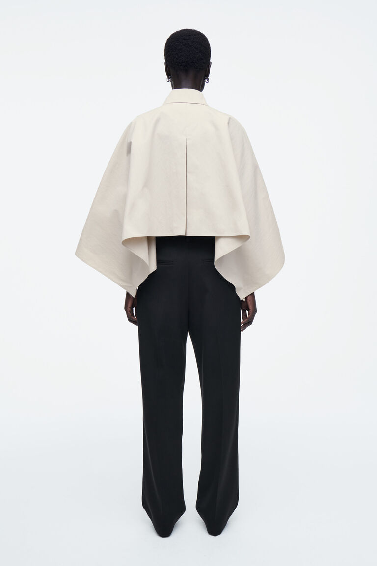 OVERSIZED CROPPED TRENCH COAT CAPE