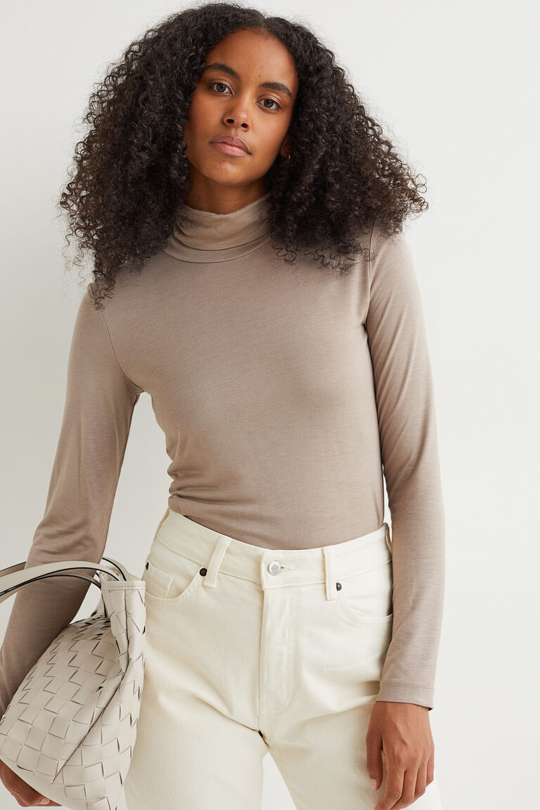 polo neck top