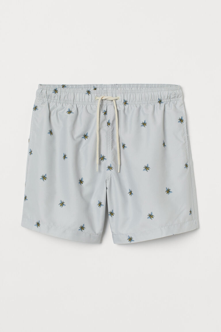 Patterned swim shorts