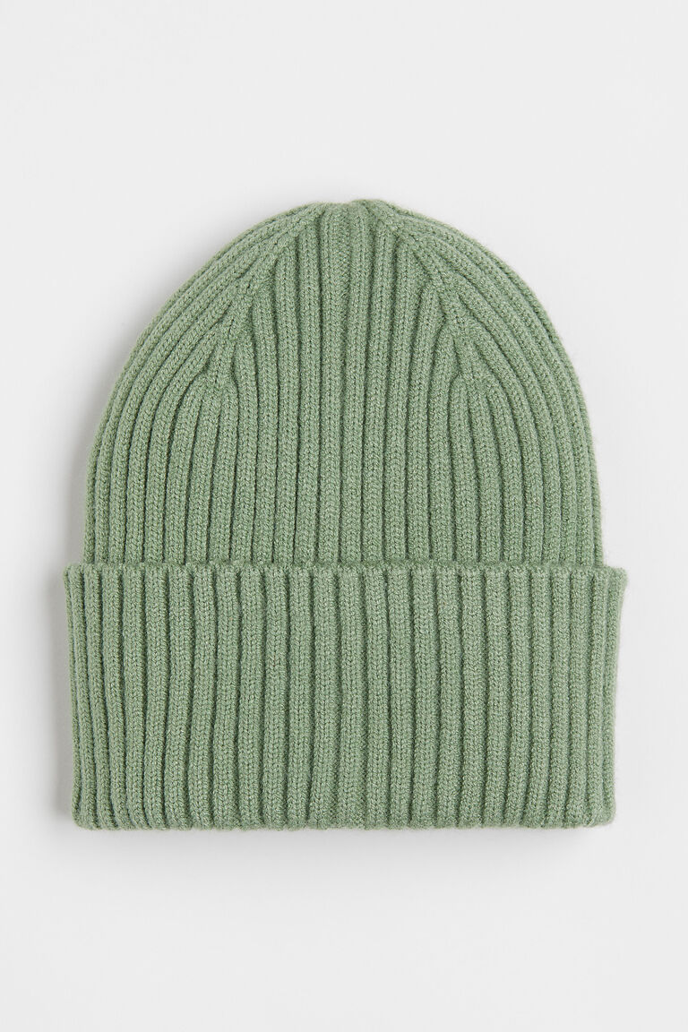 Rib-knit hat
