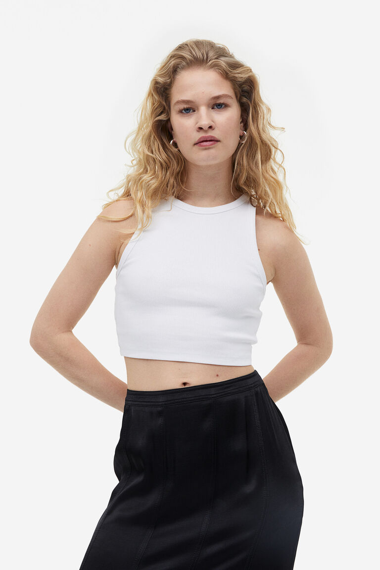 Cropped vest top