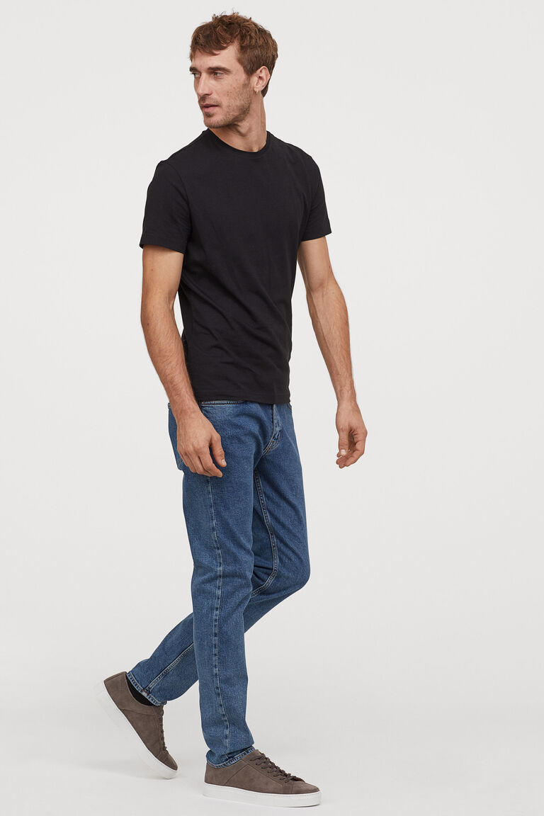 h&m crew neck t shirt slim fit