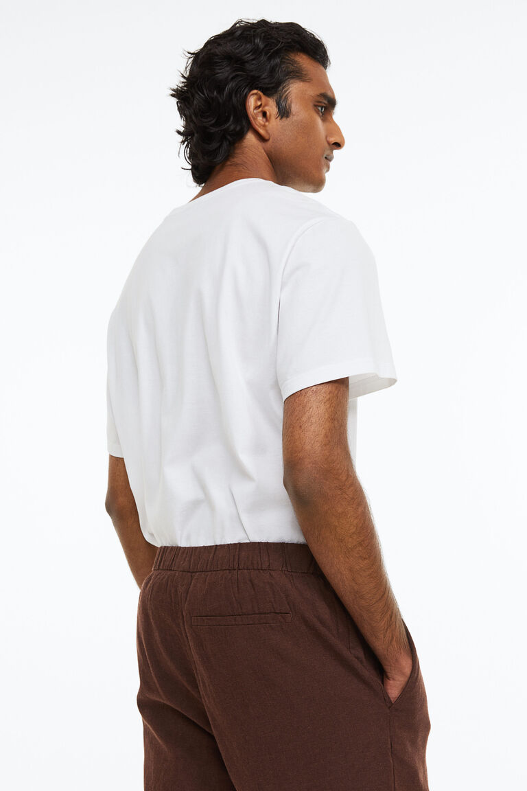 Yumi Brown Linen Mix Trousers main image 1