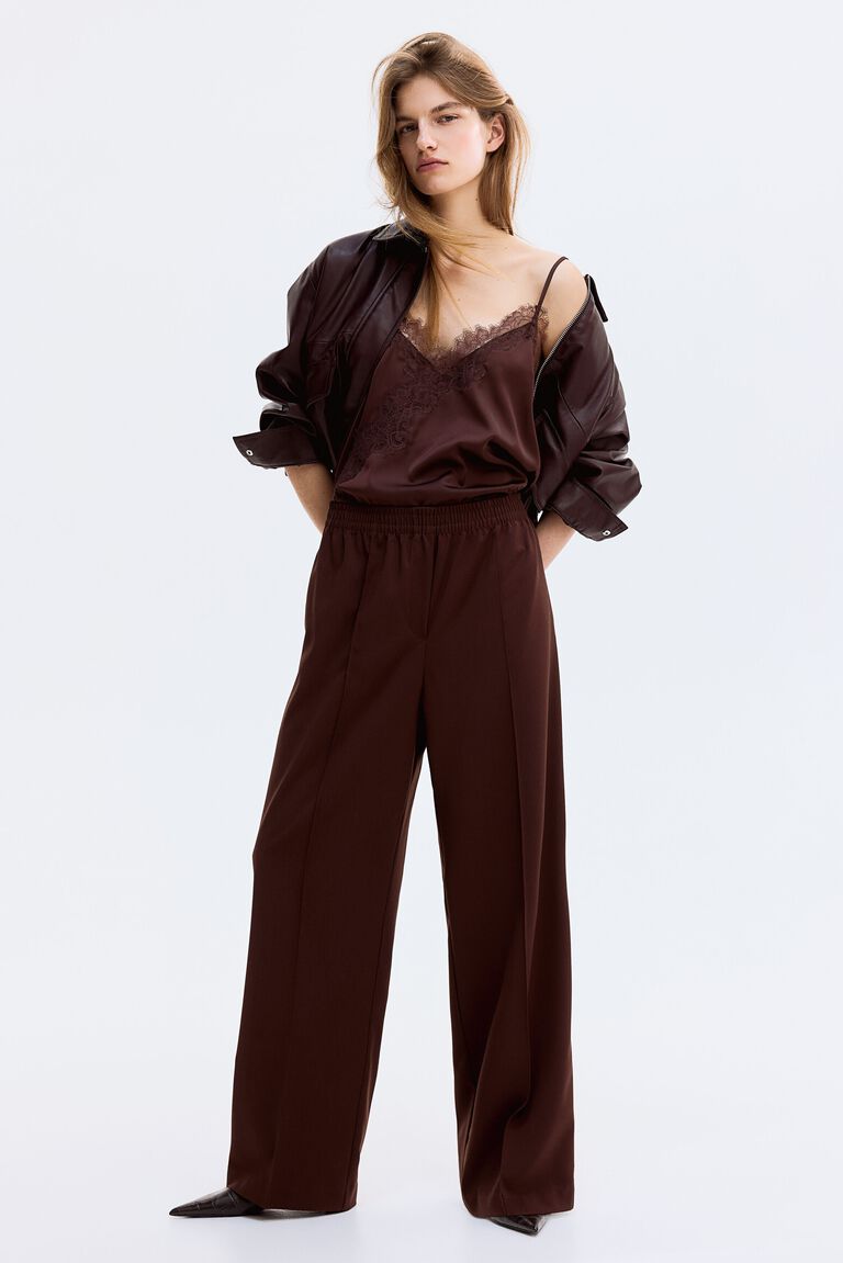 Crease-leg trousers