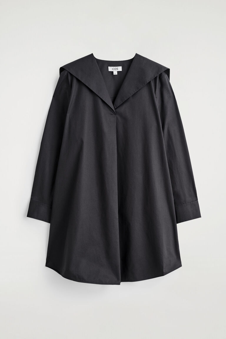 SAILOR-COLLAR COTTON MINI DRESS