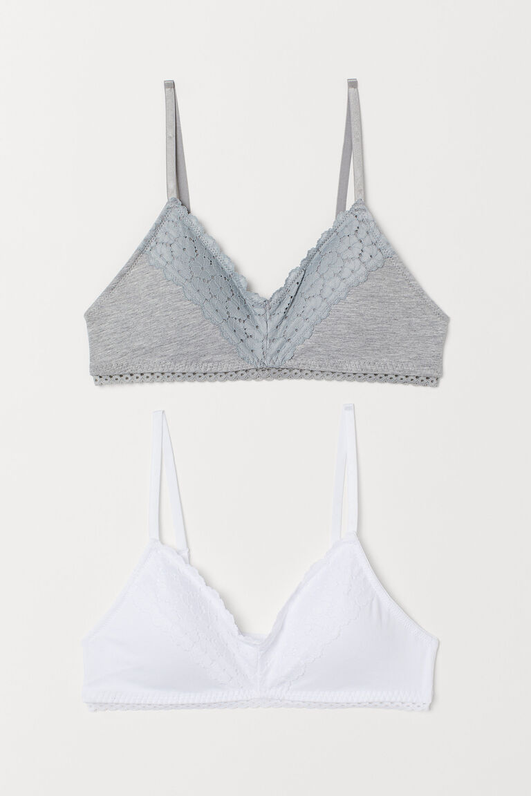 2pack nonwired cotton bras