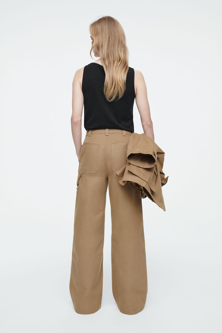 【COLOR iN ID】Utility dia wide pants WIDE-LEG CANVAS UTILITY TROUSERS