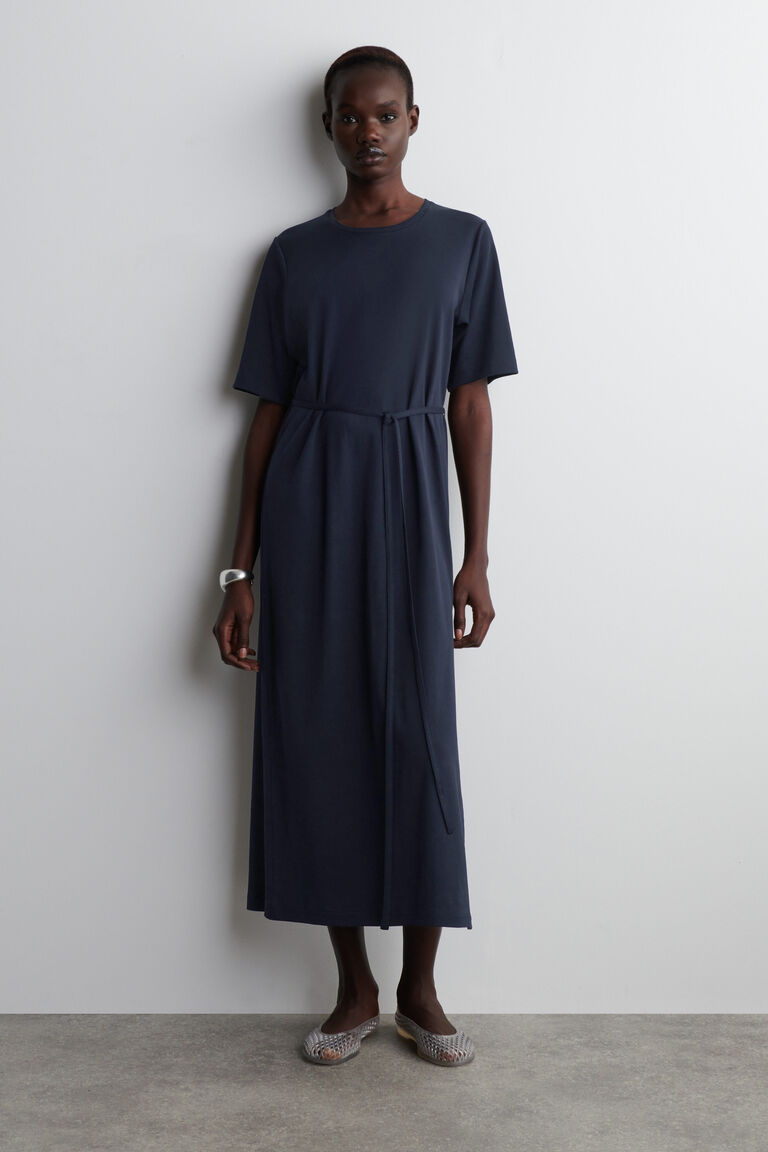 BELTED MIDI T-SHIRT DRESS