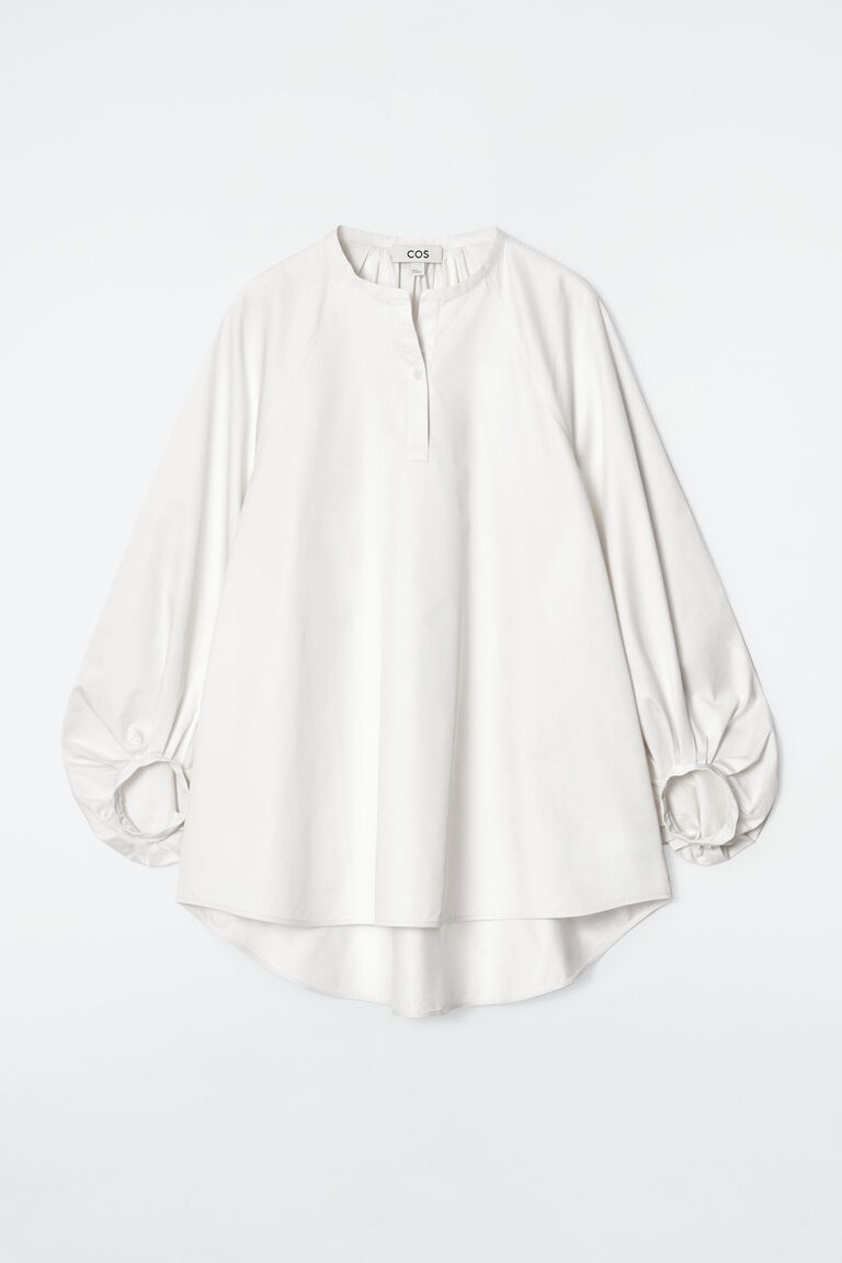 BALLOON-SLEEVE BLOUSE