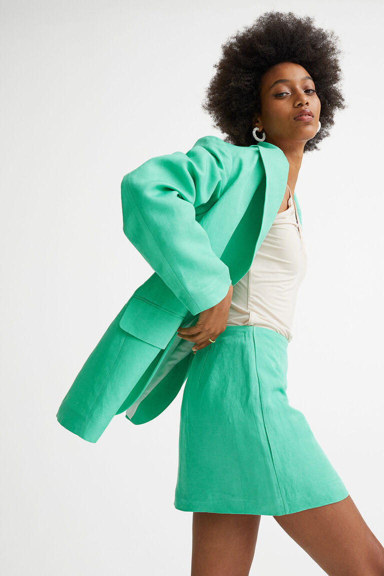 Oversized linenblend jacket