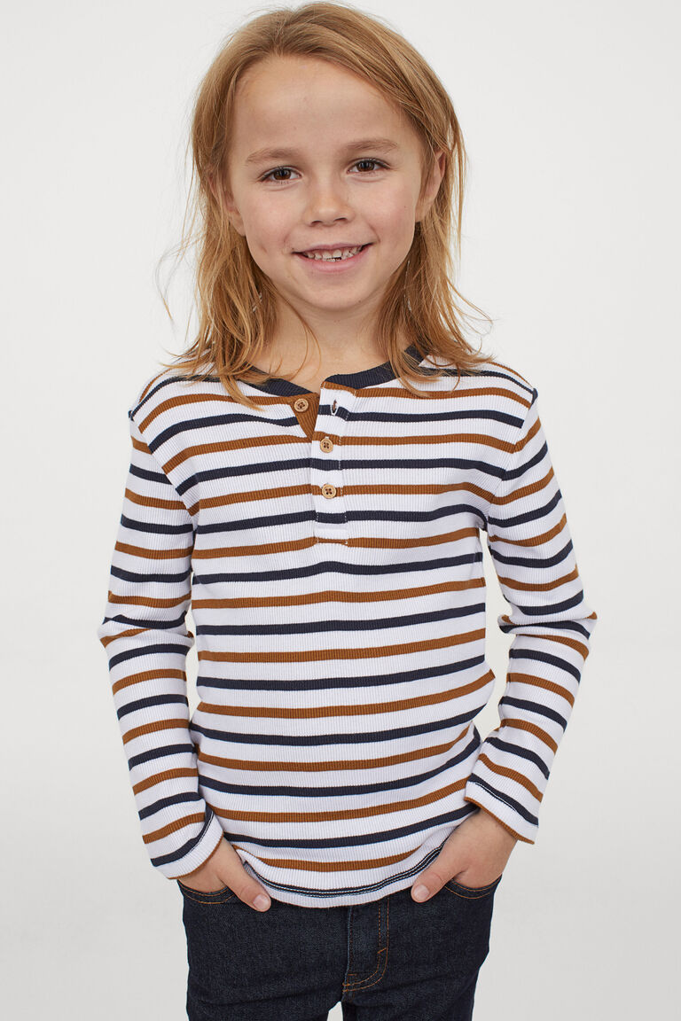 2pack ribbed Henley tops