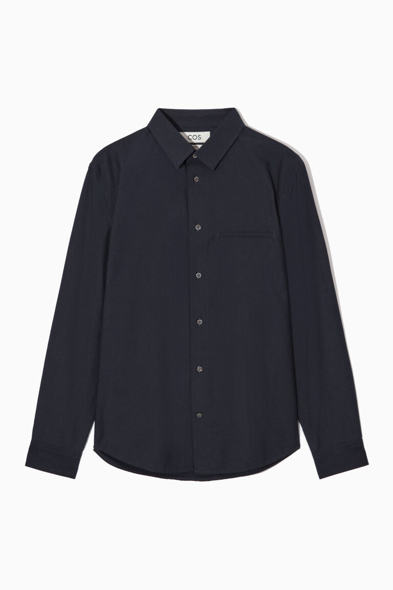 TOPSTITCHED POPLIN SHIRT