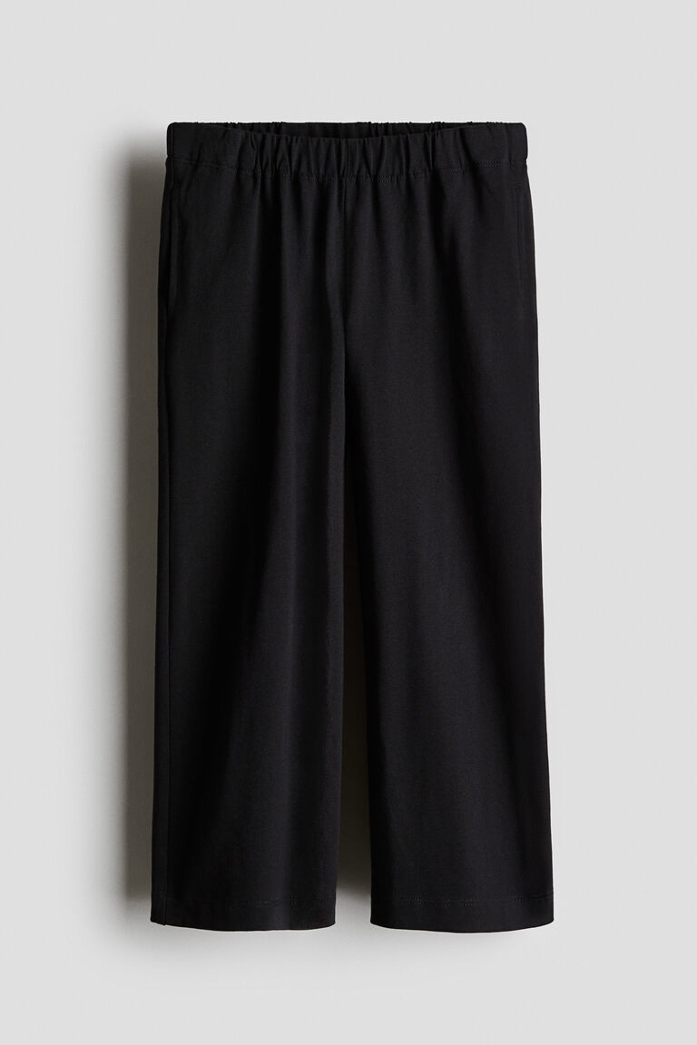 Wide jersey trousers